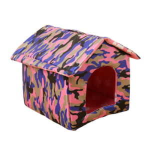 Papaba Cat Nest,Waterproof Dog House Lovely Wear-Resistant Foldable Pet Shelter for Home