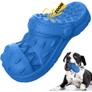 MASBRILL Squeaky Dog Toy Large Dog Chew Toys for Aggressive Chewers Rubber Dog Shoes Shape Toothbrush Toys