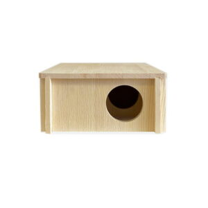 JULYING Hamster Wooden House Hideout Nesting Habitat for Guinea Pig Small Animals