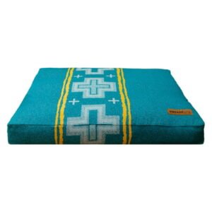 Vibrant Life Rectangular Jacquard Bed Green for Medium Size Dog