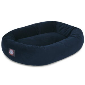 Majestic Pet | Suede Bagel Pet Bed For Dogs, Navy, Large