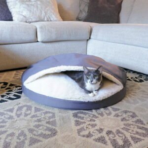 Snoozer Orthopedic Cozy Cave Dog Bed, Large, Heather Gray, Hooded Orthopedic Dog Bed