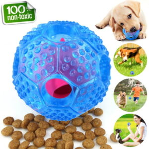 Interactive Dog Toy – IQ Treat Ball Food Dispensing Toys for Small Medium Large Dogs Durable Chew Ball – Nontoxic Rubber and Bouncy Dog Ball – Cleans Teeth