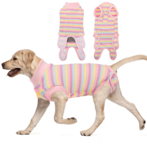 Qbleev Recovery Suit for Dogs After Surgery,Pet Cone E-Collar Bandages Alternative Recovery Vest, Post-Operative Clothes.Professional Surgical Pet Wear for Abdominal Wounds & Weaning