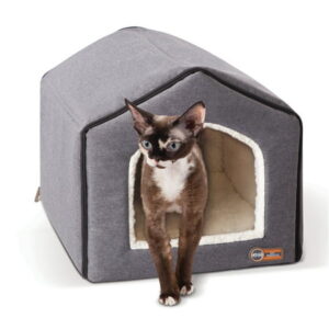 K&H Pet Products Indoor Pet House Gray/Natural 16 X 15 X 14 Inches