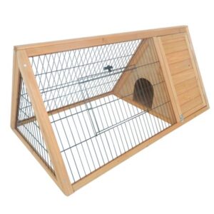 46″ x 24″ Wooden Portable A-Frame Outdoor Cage Small Animal Hutch