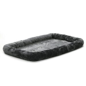 MidWest QuietTime Pet Bed & Dog Crate Mat, Gray, 42″