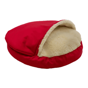 Snoozer Orthopedic Cozy Cave Dog Bed, Large, Red, Hooded Orthopedic Dog Bed