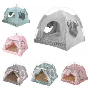 Pet Teepee Dog & Cat Bed – Dog Tents & Pet Houses with Cushion