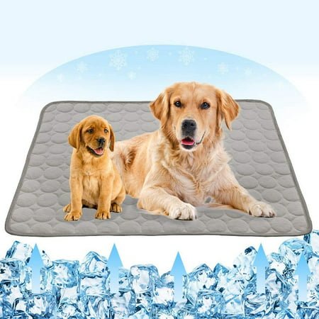 Summer Cooling Mat for Dogs Cats Pet Cooling Mat Dogs Cats Chill Bed Indoor Summer Heat Relief Indoor Cool Cushion Gel Sleeping Pad Seat Pet Crate Pad Portable & Washable Pet Cooling Blanket