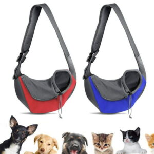 Dog Carrier Sling, Portable Travel Pet Puppy Carrier Bag, Breathable Mesh Pet Sling Carrier for Dogs Cats Puppy with Non-Slip Shoulder Strap