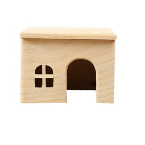 Creative Wooden Hut Moveable Playhouse Nest Habitat for Hamster Pet Mice Small Animal