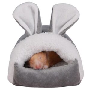 Younar Mini Hamster Bed Mini Animal Pet House Hideout Small Animals Sleeping Cave Cotton Nest Guinea Pig Squirrel Mice Sleeping Bed Keep Warm Nest lovable