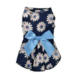 Cute Pet Dress Dog Dress with Lovely Bow Puppy Dress Pet Apparel Dog Clothes for Small Dogs and Cats