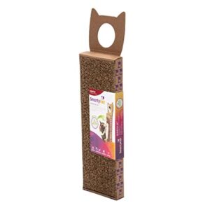 SmartyKat Scratch Up Corrugated Hanging Cat Scratcher, Catnip Infusion Technology – Brown, Single Wide