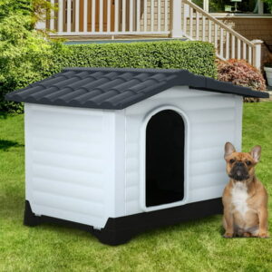 YRLLENSDAN Waterproof Dog Houses for Small Dogs Outdoor, Small Plastic Dog House Outdoor Small Pet House Weatherproof Dog House with Base Support and Air Vents