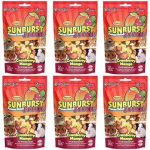 Higgins 6 Pack of Sunburst Cranberry Mango, 0.5 Ounces Each, Freeze-Dried Fruit for All Small Animals