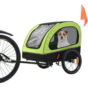 MOJAY Dog Bike Trailer for Small and Medium Pets Under 88 lbs, Green