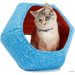 cat cat bed (blue orange)