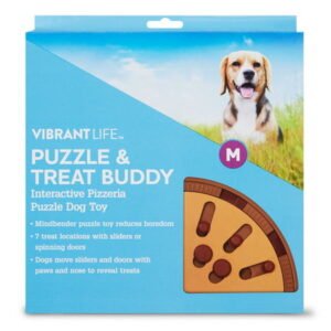 Vibrant Life Interactive Treat Dispensing Pizzeria Puzzler Dog Toy
