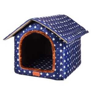 Dog House For Winter, Cat House, Dog Kennel Cat Nest Folding Detachable Dog Nest with Removable Cushion for Pets Keep Warm in Winter