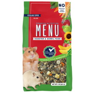 Menu Premium Hamster Food – Sunflower Seed Blend – Vitamin and Mineral Fortified, 2 lb