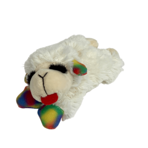 Multipet Plush Lamb Chop Dog Toy, Small, Bold Colors