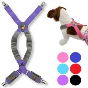 Dog Suspenders for Pet Clothes Apparel Diapers Pants Skirt Belly Bands Sz L/XXL Fits Pet 25lb – 100lb