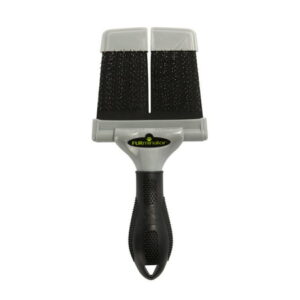 FURminator Firm Slicker Brush For Dogs, Large, For Curly, Long Or Medium Coats