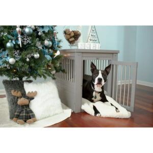 ECOFLEX Dog Crate End Table – Grey Medium