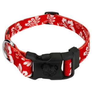 country brook design deluxe red hawaiian dog collar