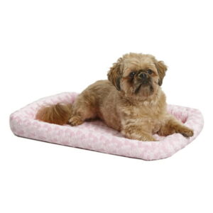 MidWest QuietTime Pet Bed & Dog Crate Mat, Pink, 24″