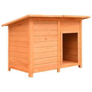 Pefilos 47″ Outdoor Wooden Dog House for Indoor Cat House Pet House Small Animal Pet Cages, Orange