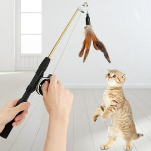 Pet Cat Teaser, Cat Playing Rod Toy Practical Safe Retractable For Play For General Purpose For Home For Professional Use