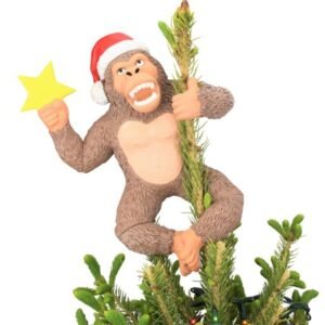 Tree Buddees King Kong Climbing The Tree Funny Christmas Tree Topper – Large 10″