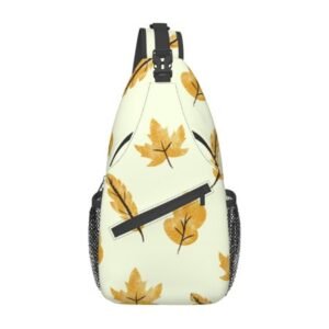 ZICANCN Crossbody Sling Bag for Men Women – Leaves Foliage Maple Trees Casual Shoulder Backpacks for Travel Sport Climbing Runners Daypack