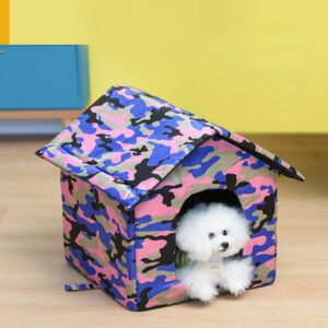 RuiJY Pet House Exquisite Large Space Comfortable Portable Warm Cat Thickened Nest Dog House for Home Use