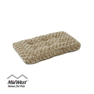 MidWest Quiet Time Dog Bed & Crate Mat, Deluxe Ombre Swirl, 24″, Mocha