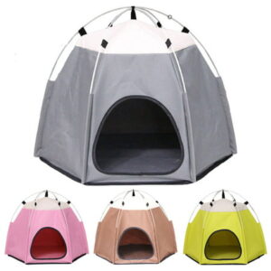 RuiJY Outdoor Indoor Portable Foldable Washable Cute Pet Tent House for Small Cat Dog