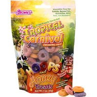 Brown’s Tropical Carnival Hoops & Honey Strawberry Small Animal Treats, 3 Oz