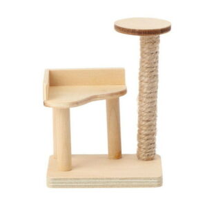 Mini House Cat Tower Mini Cat Climbing Frame Dolly House Decor Cat Tree for Household Kindergarten School Children Parents