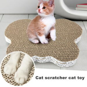 Flmtop Cat Scratcher Eco-friendly Compact Corrugated Paper Higher Density Cat Scratching Pad for Family