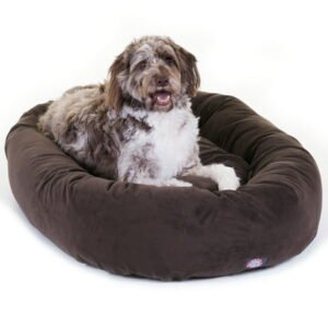 Majestic Pet | Suede Bagel Pet Bed For Dogs, Chocolate, Extra Large
