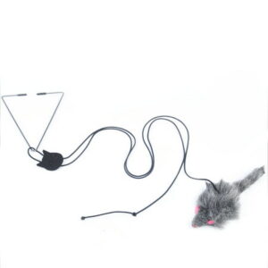 Pet Supply Cat Toy Triangle Hook Toy Adjustable Telescopic Hanging Door Type Cat Toy Of Mouse Shape