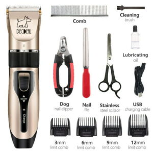 Pets Grooming Kit Electric Hair Clipper for Small Dogs Cats USB Rechargeable Low Noise Powerful Motor Pets Hair Cut