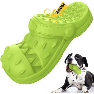 MASBRILL Squeaky Dog Toys Dog Chew Toy For Aggressive Chewer, Teeth Cleaning Shoe Shape Squeaky Dog Toys