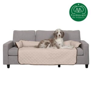 FurHaven Pet Furniture Cover | Sofa Buddy Reversible Furniture Cover Protector Pet Bed for Dogs & Cats, Espresso/Clay, Extra Large