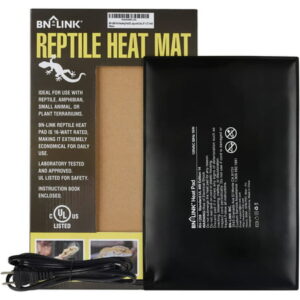 BN-Link 8″ x 12″ Reptile Heating Pad, Heating Mat Waterproof for Turtles, Lizards, Frogs, and Reptiles