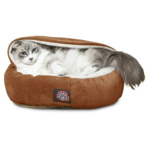 Majestic Pet Suede 18 in. Canopy Cat Bed