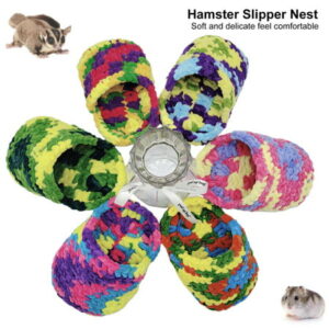 Squirrel Bed Slipper Shape Pet Hideout Skin-friendly Small Animal Hamster Squirrel Nest House Pet Product